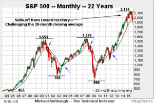 Shown here are charts on the last two bear markets which happened to also be recessions. 
